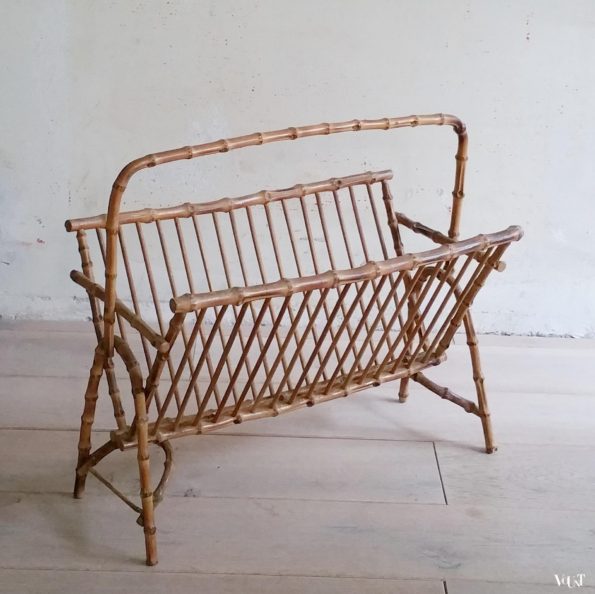 Mid-century bamboe lectuurmand