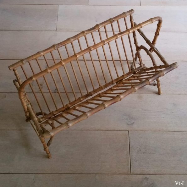 Mid-century bamboe lectuurmand