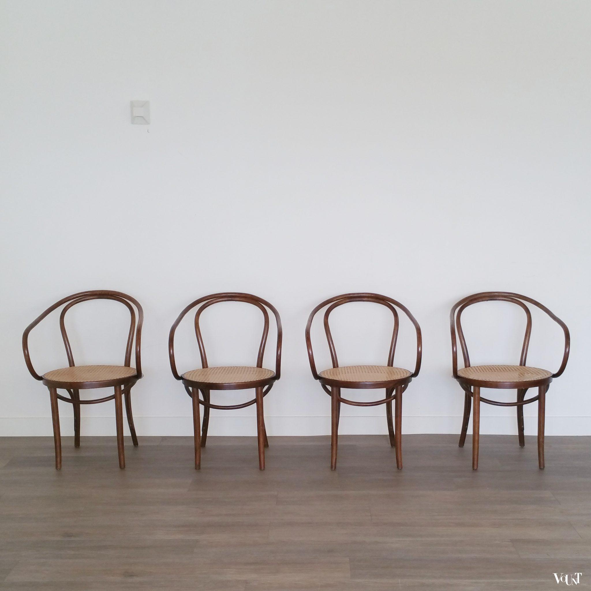 Set van 4 stoelen B9 / 209, ZPM Radomsko, jaren '60