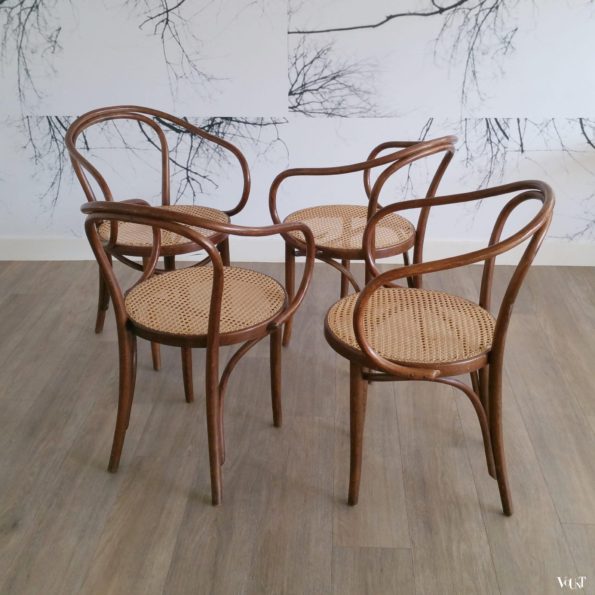 Set van 4 stoelen B9 / 209, ZPM Radomsko, jaren '60