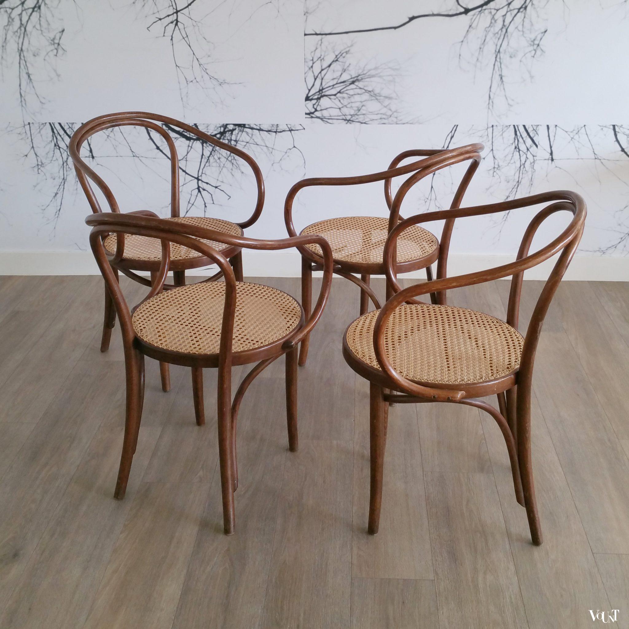 Set van 4 stoelen B9 / 209, ZPM Radomsko, jaren '60