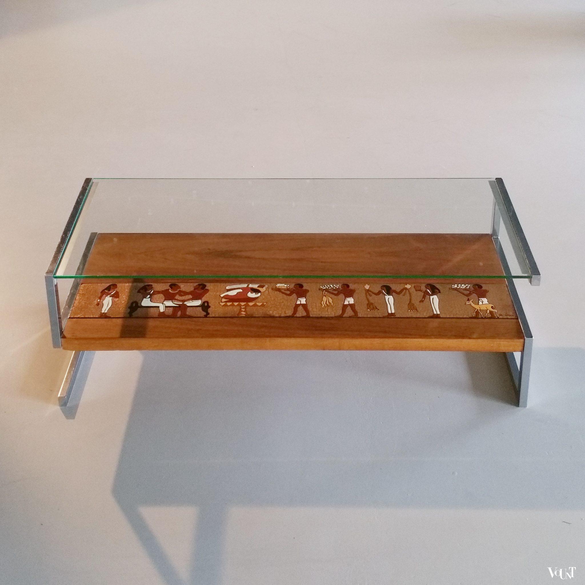 Salontafel met Egyptische voorstelling, De Nisco, jaren '60