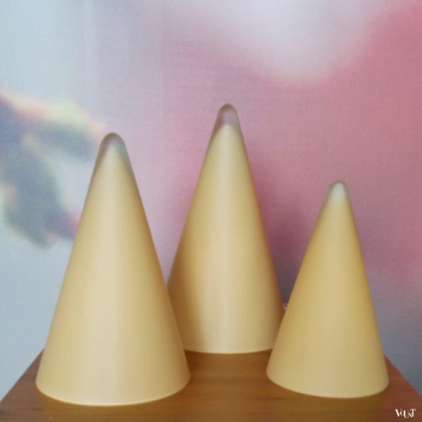 Set van 3 gele Teepee-lampen, SCE, Frankrijk, jaren '70