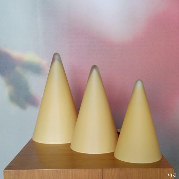 Set van 3 gele Teepee-lampen, SCE, Frankrijk, jaren '70