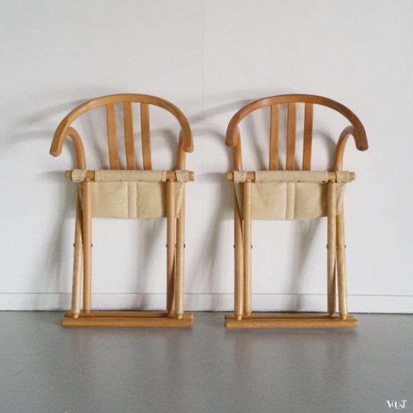 Set van 2 opklapbare stoelen, jaren '60