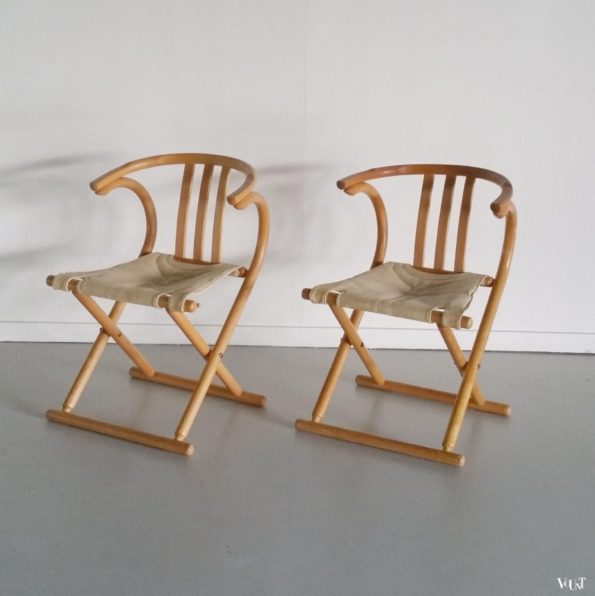 Set van 2 opklapbare stoelen, jaren '60