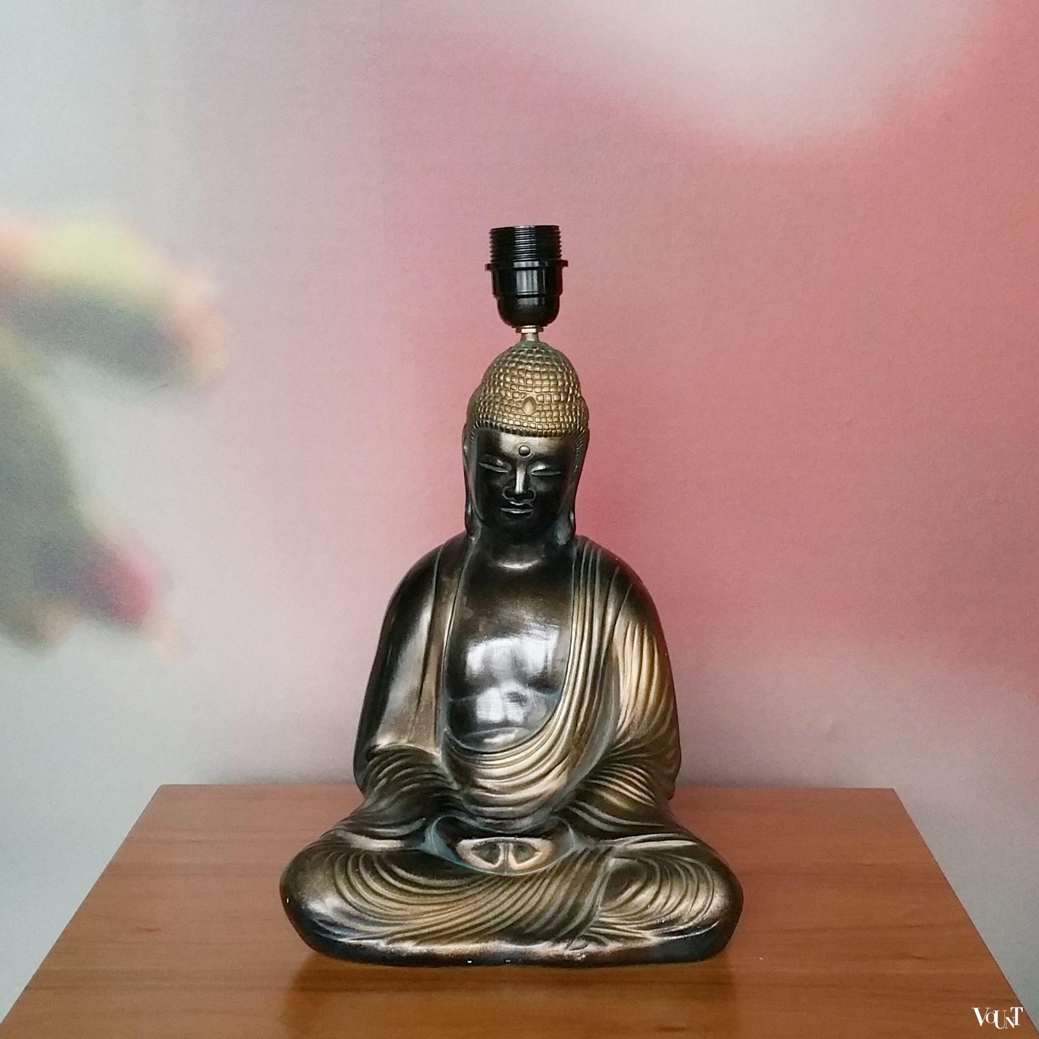Vintage keramische boeddha-lamp, jaren '70