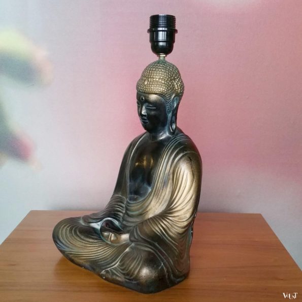 Vintage keramische boeddha-lamp, jaren '70