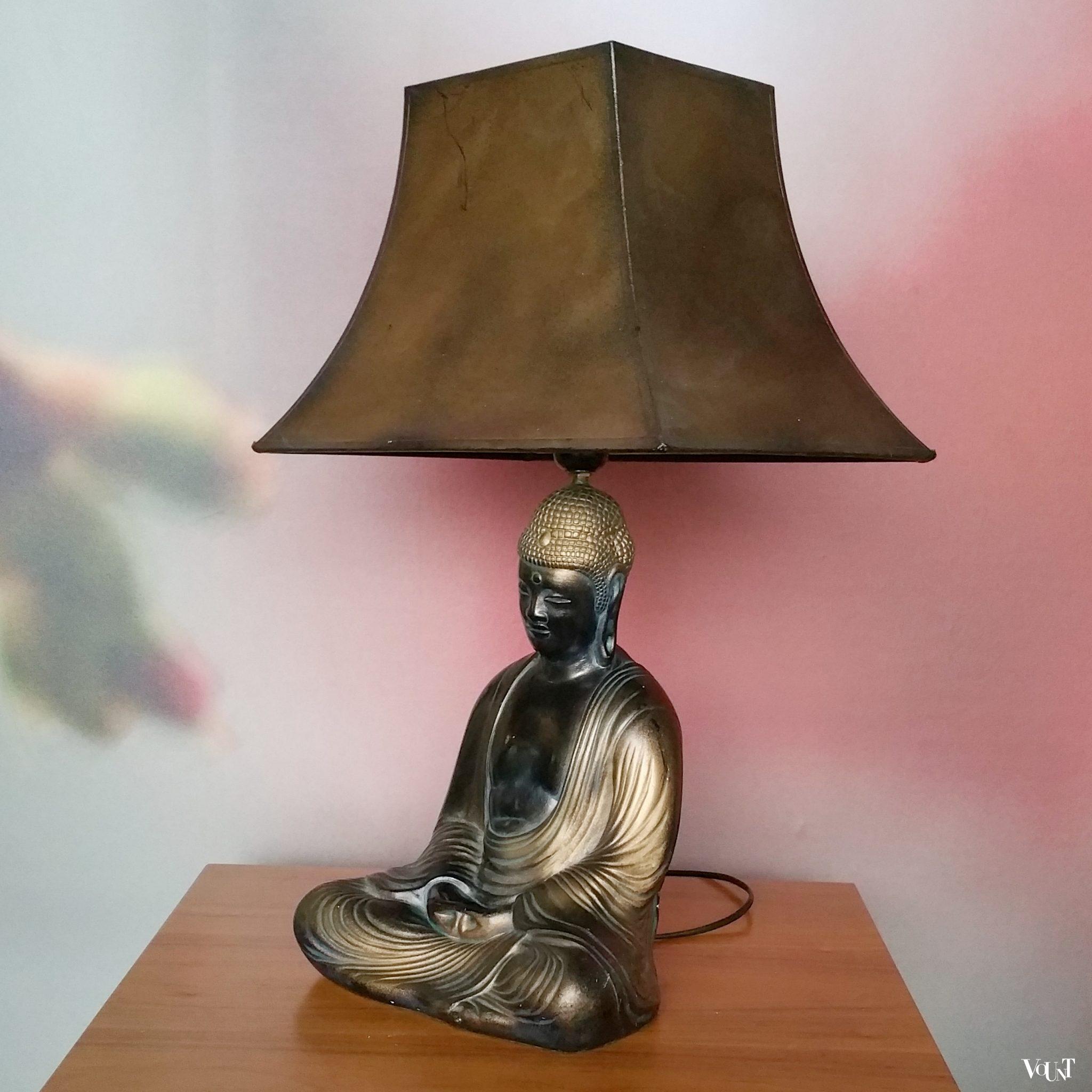 Vintage keramische boeddha-lamp, jaren '70