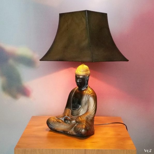Vintage keramische boeddha-lamp, jaren '70