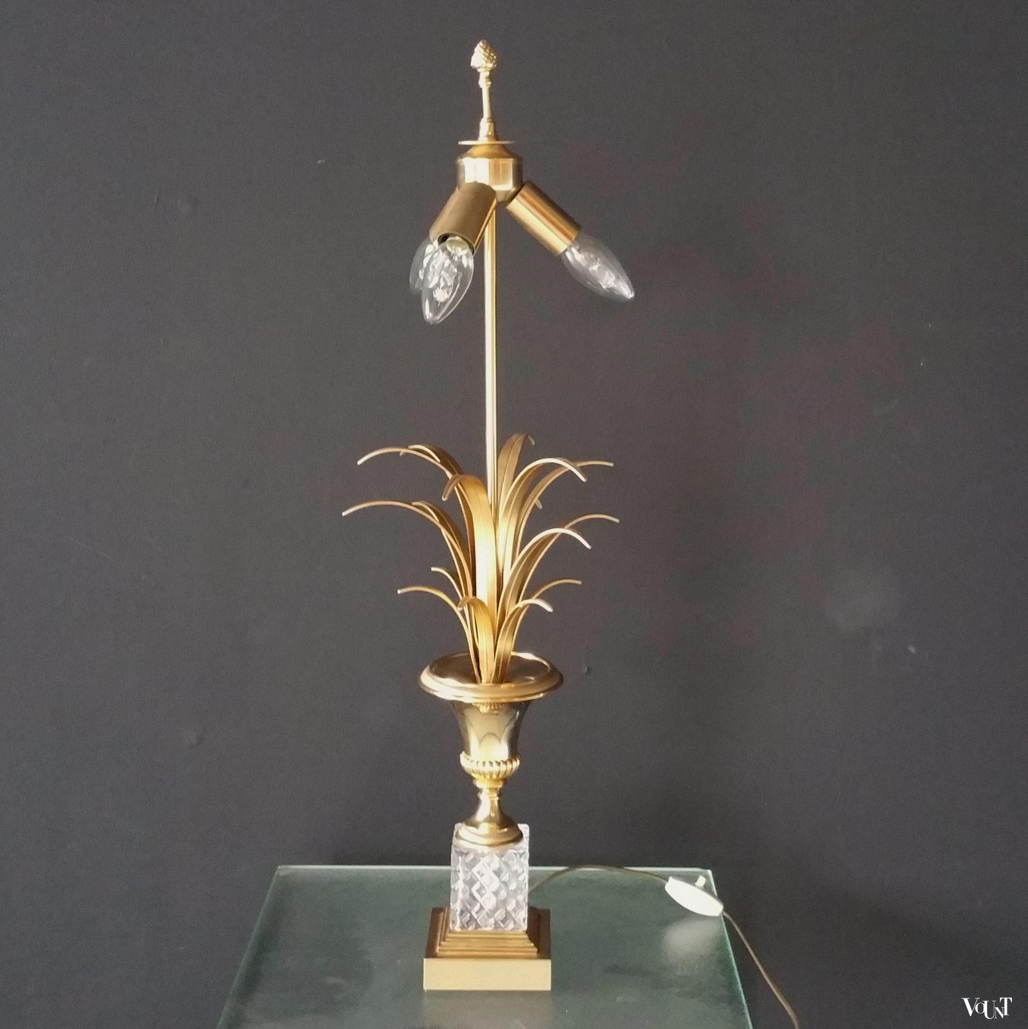 Ananas lamp / pineapple leaf tafellamp, jaren '70