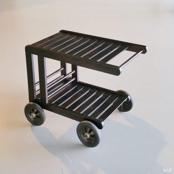 Vintage houten trolley, Herlag, jaren '70
