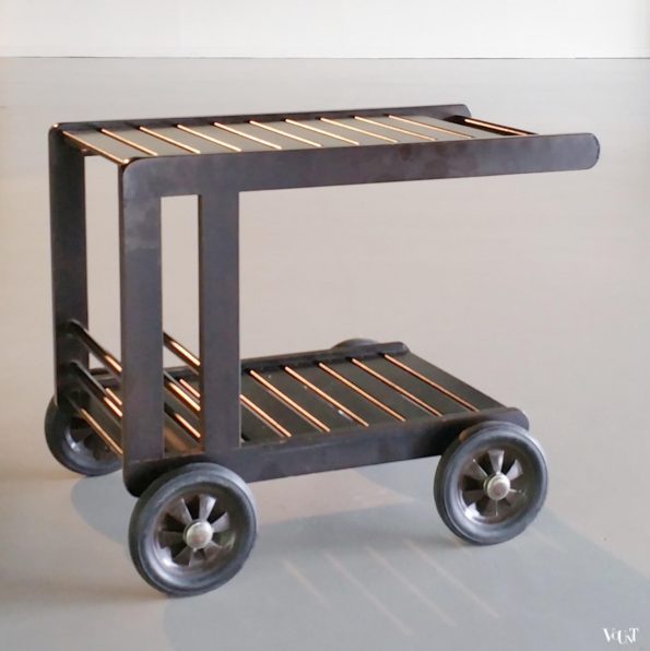 Vintage houten trolley, Herlag, jaren '70