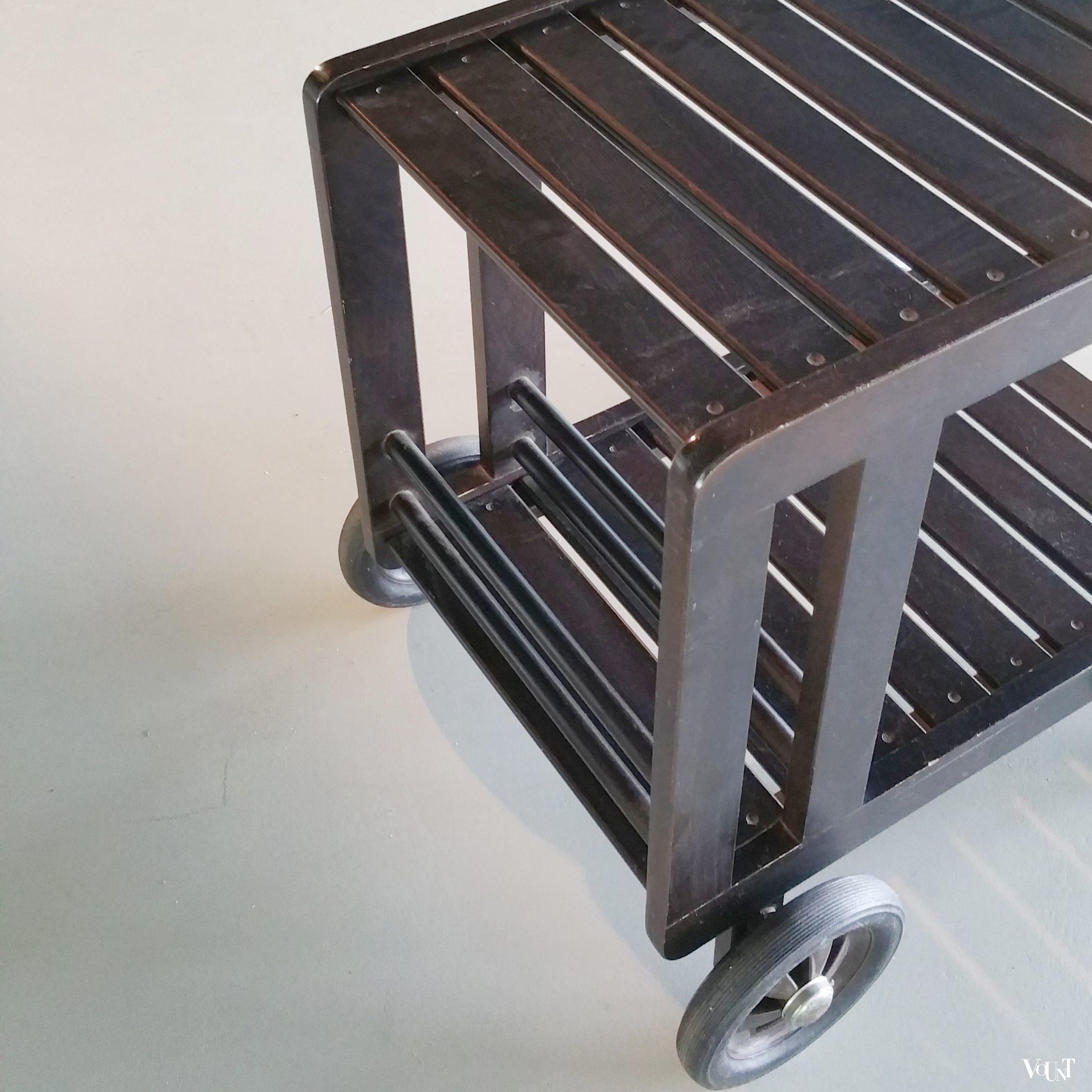 Vintage houten trolley, Herlag, jaren '70