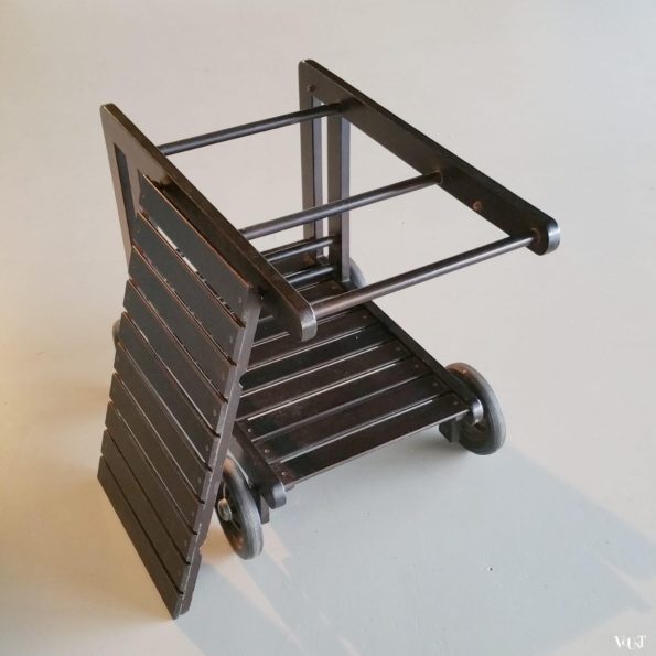 Vintage houten trolley, Herlag, jaren '70