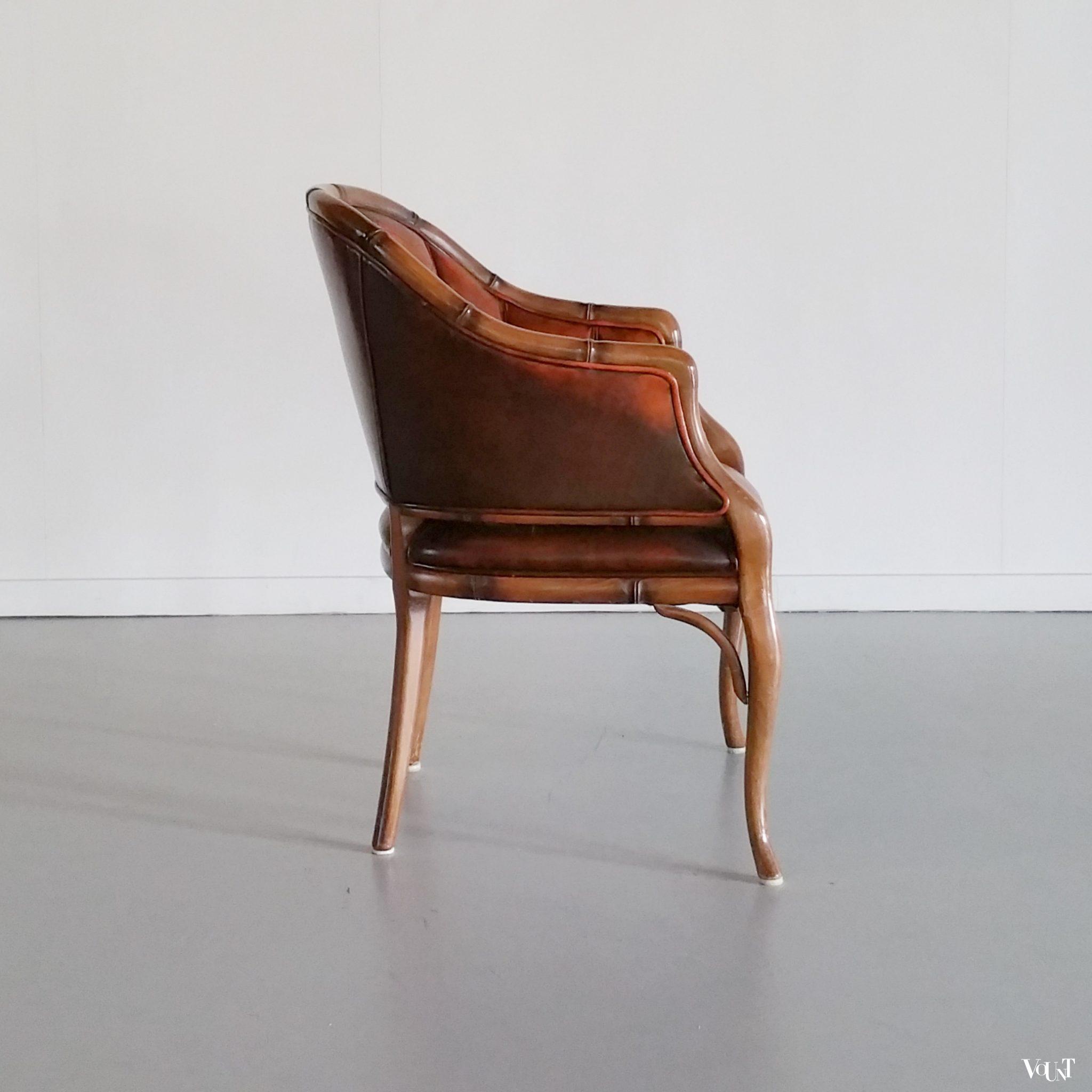 Faux bamboo kuipstoel / fauteuil, jaren '70