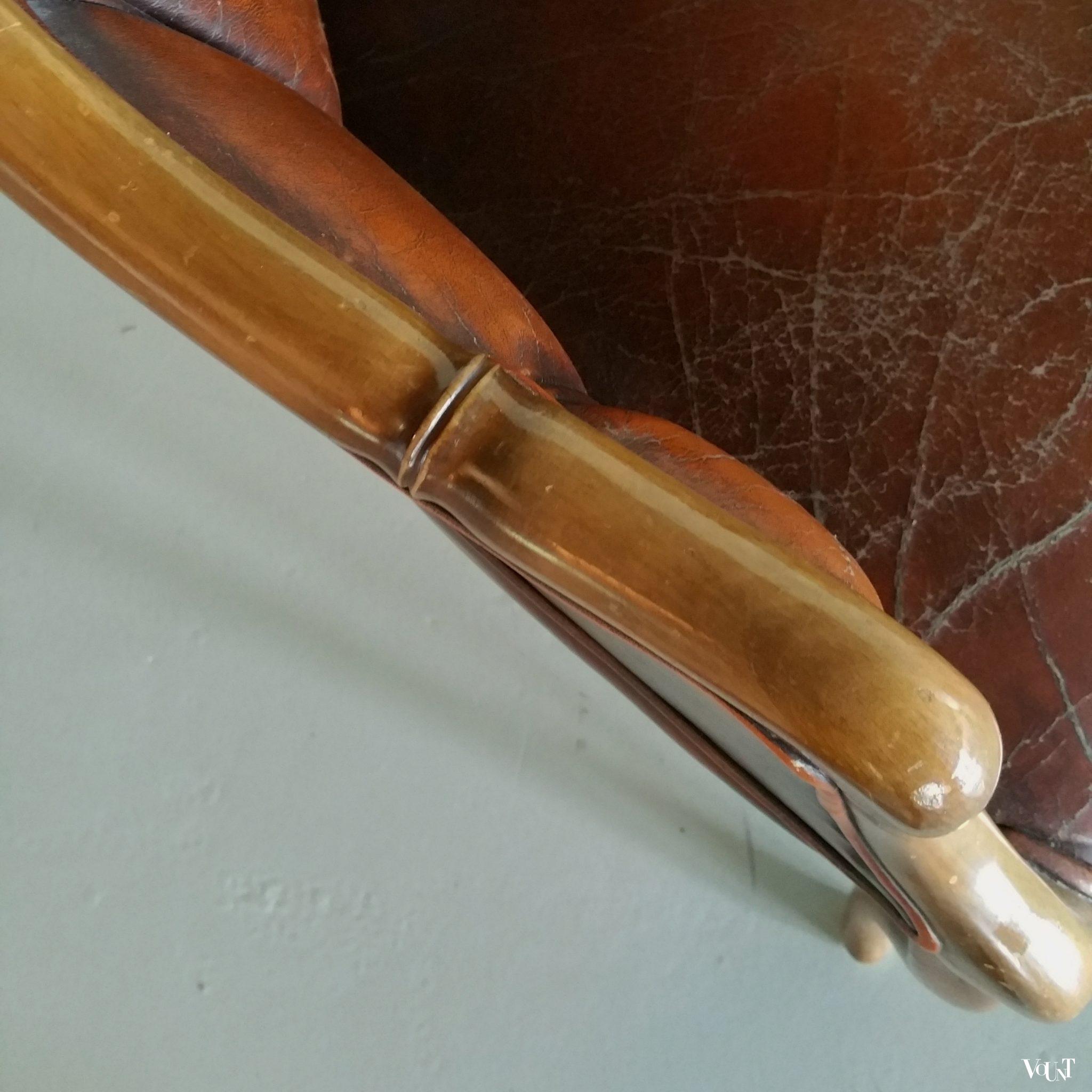 Faux bamboo kuipstoel / fauteuil, jaren '70