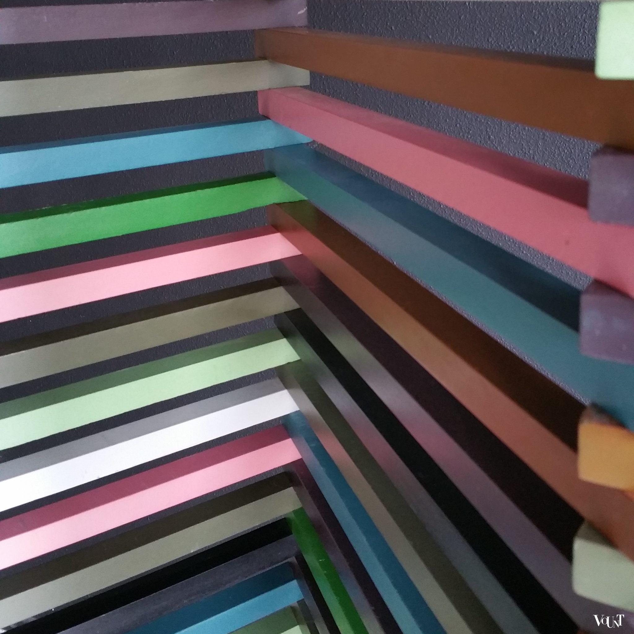 Set van 2 veelkleurige room dividers