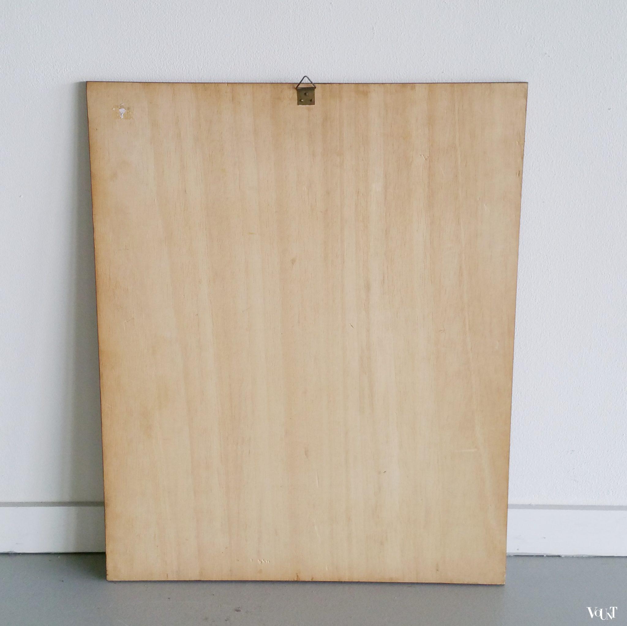 Vintage marqueterie tableau, eerste helft 20e eeuw