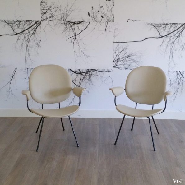 Set van 2 fauteuils 302, W.H. Gispen voor Kembo, jaren '50