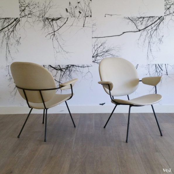Set van 2 fauteuils 302, W.H. Gispen voor Kembo, jaren '50