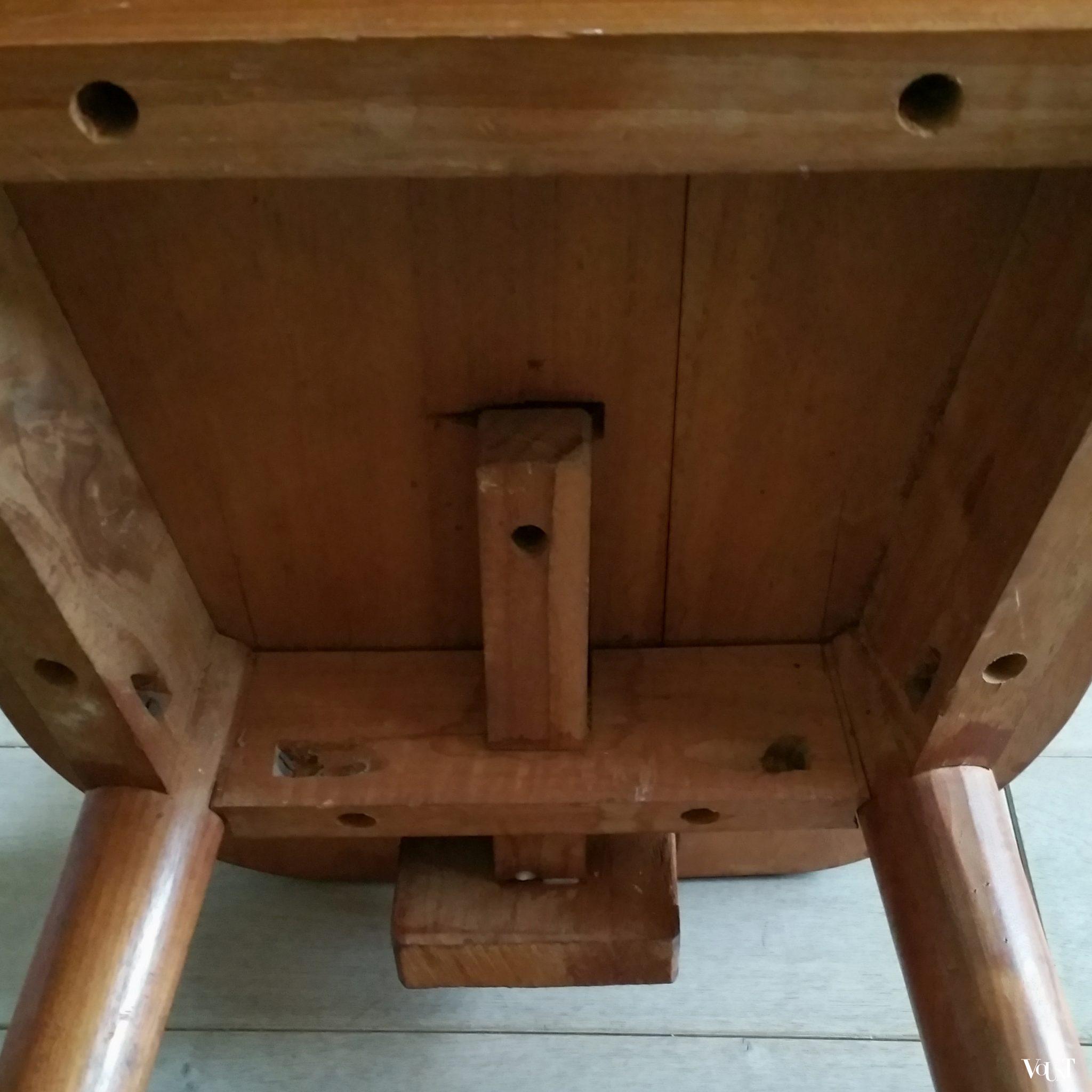 Brutalistische houten stoel, jaren '60/'70