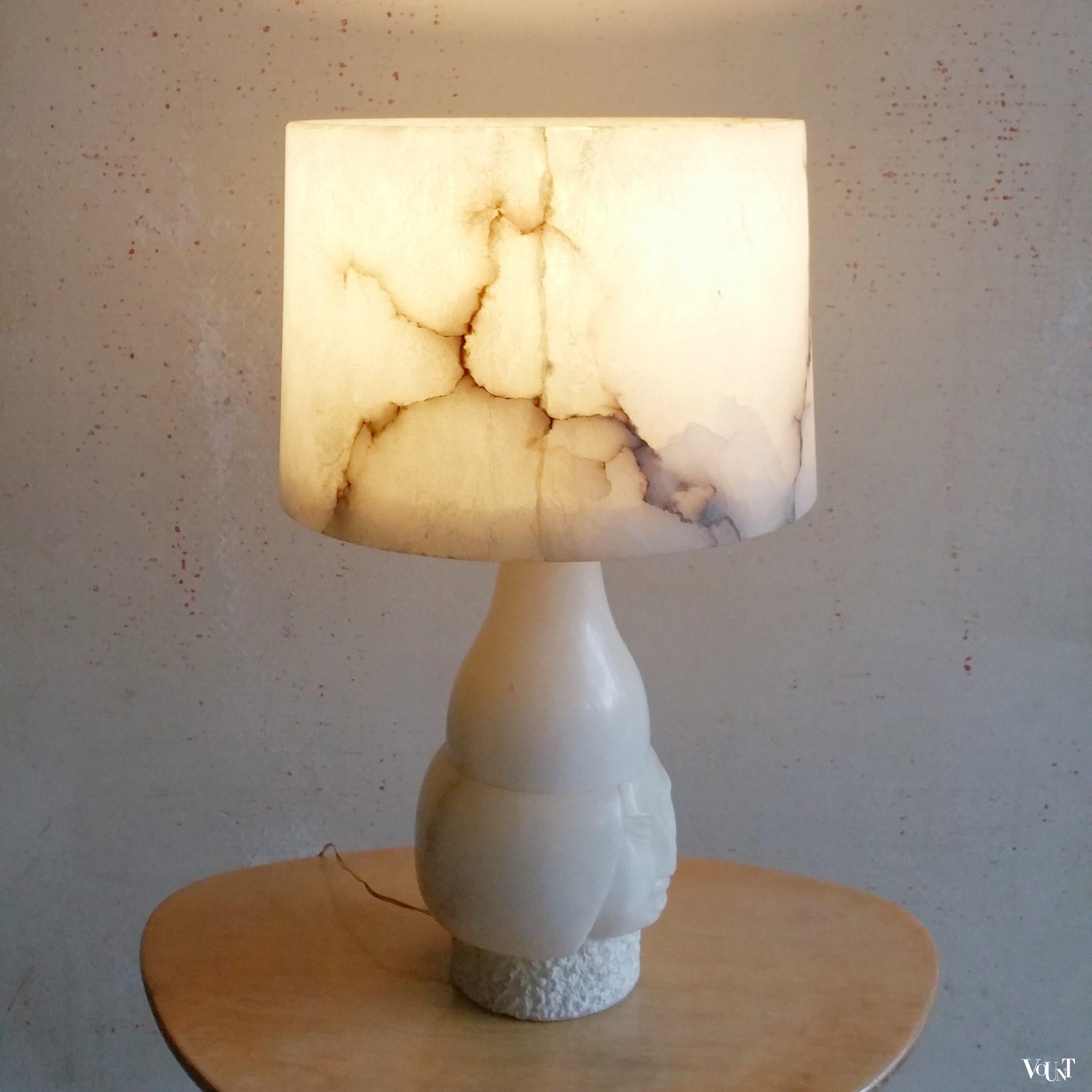 Tafellamp albast, 1e helft 20e eeuw