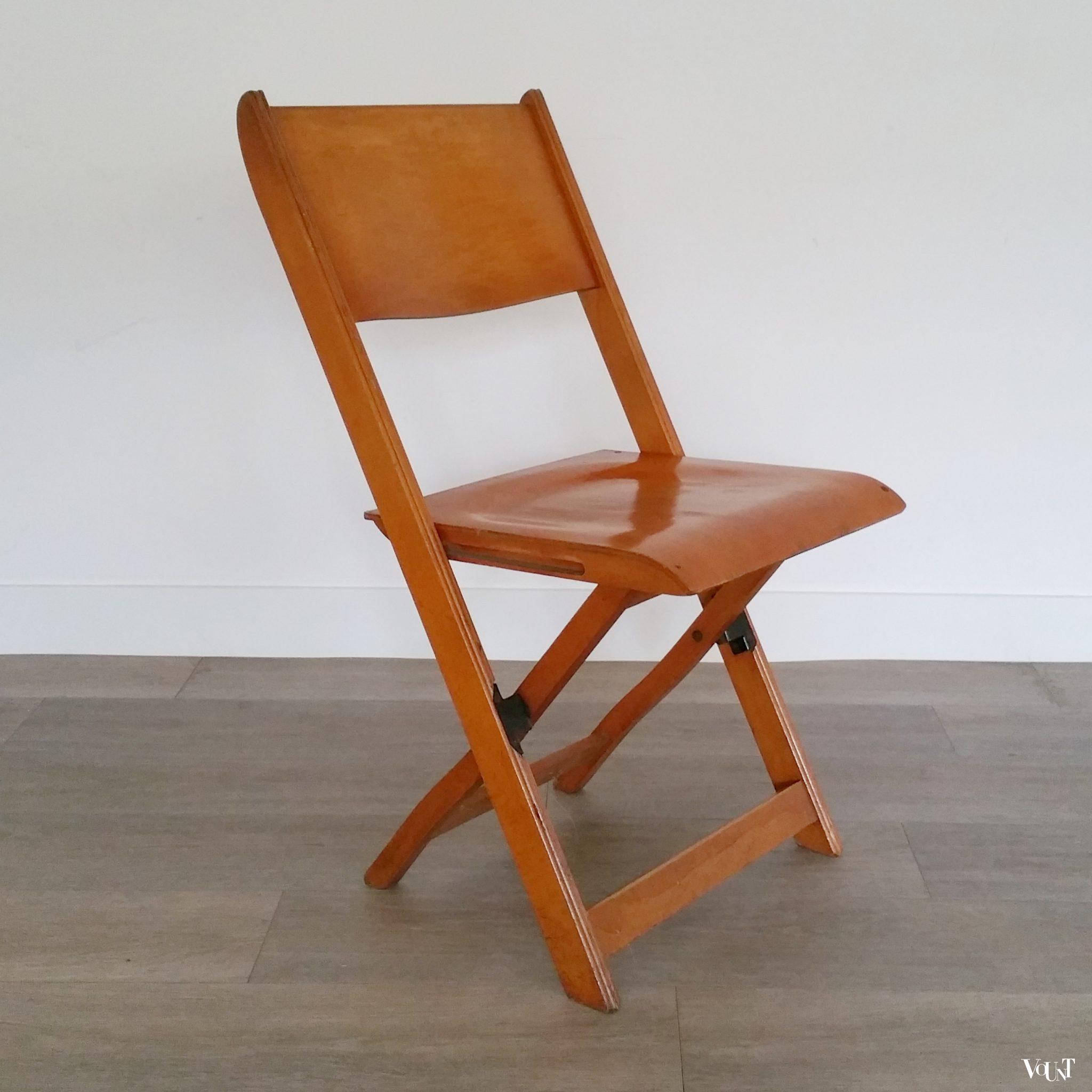 Deense vintage plywood klapstoel, ca. jaren '60