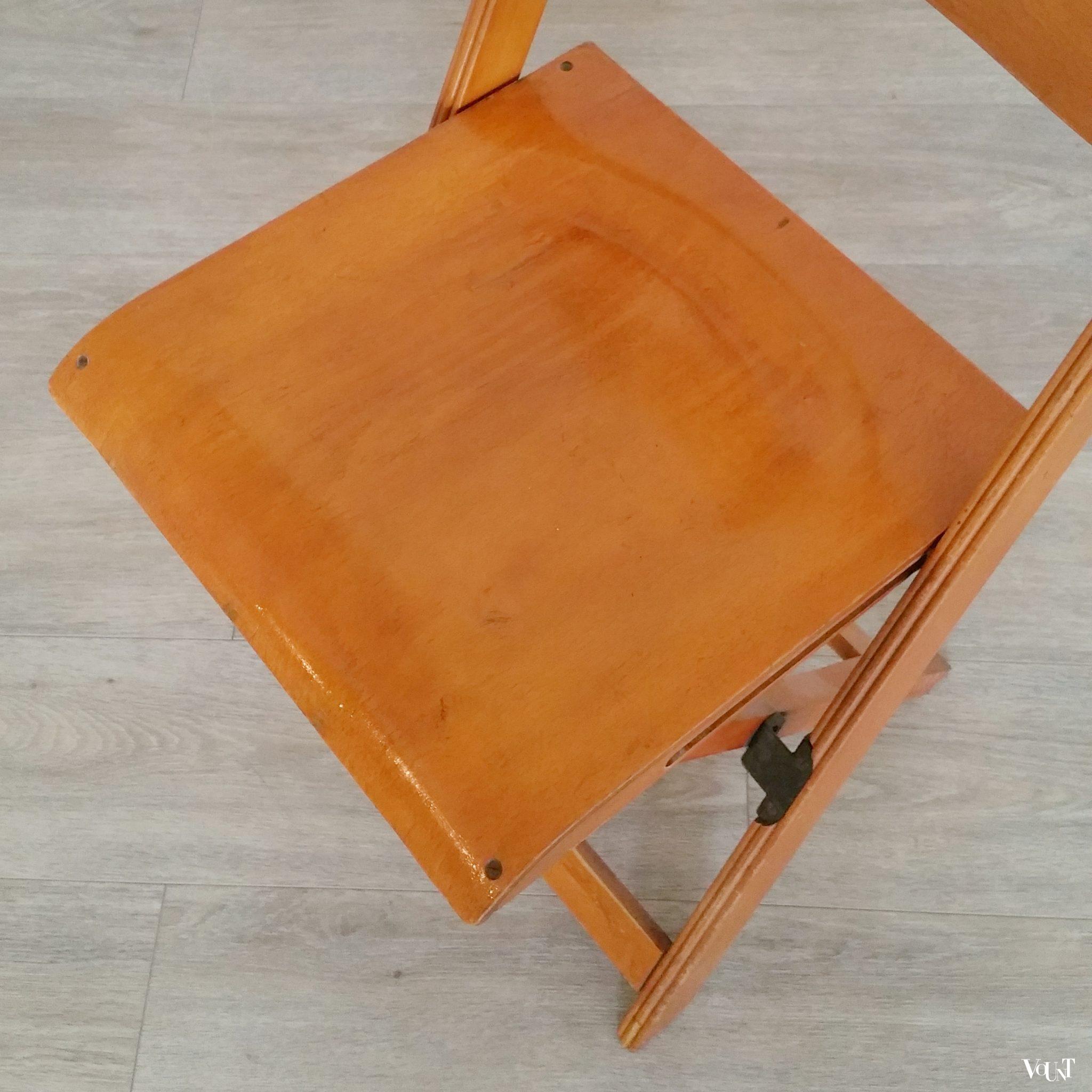 Deense vintage plywood klapstoel, ca. jaren '60