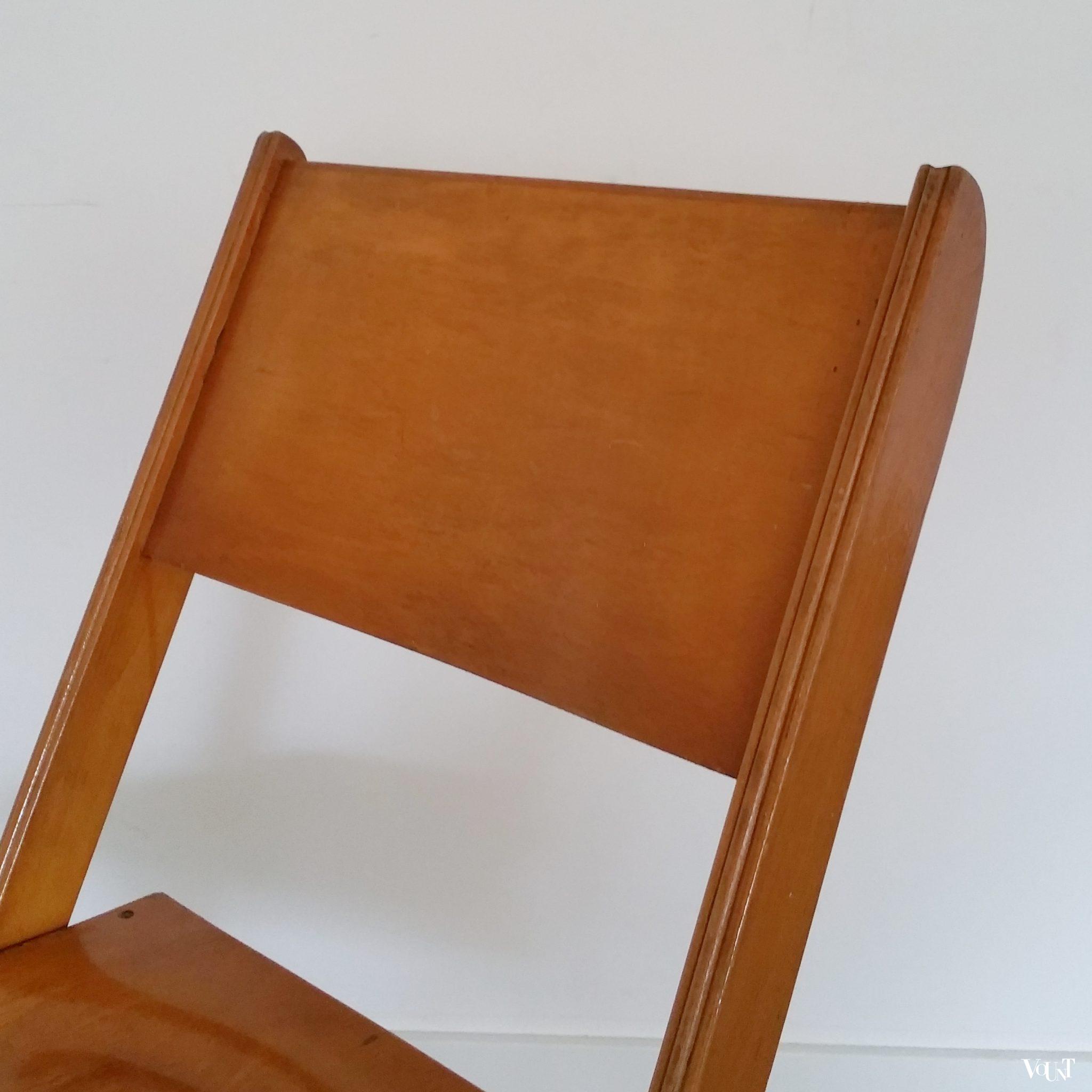 Deense vintage plywood klapstoel, ca. jaren '60