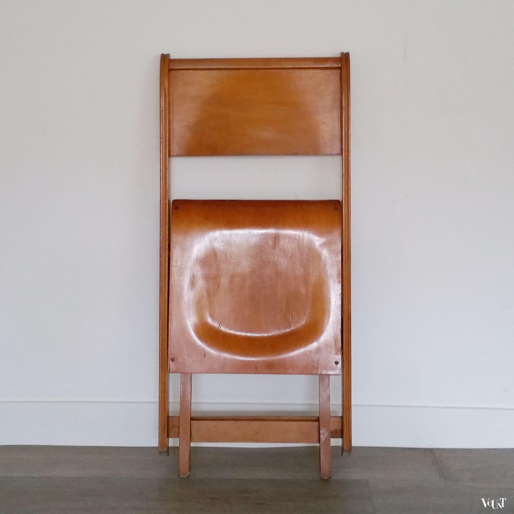 Deense vintage plywood klapstoel, ca. jaren '60