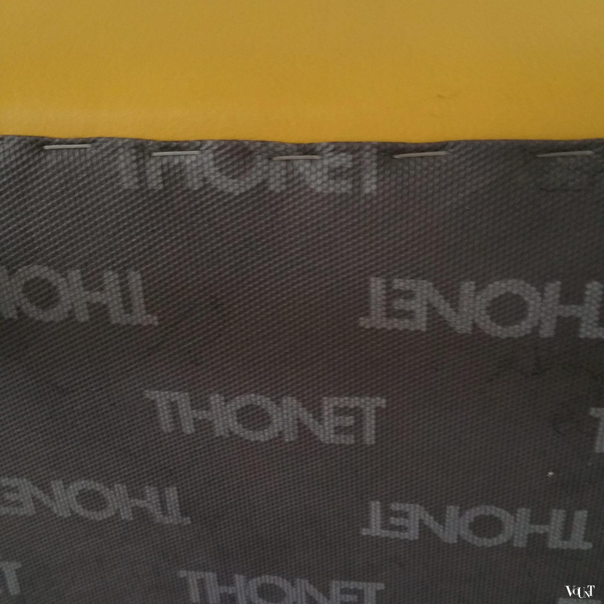 Thonet S 411 buisframe fauteuil geel leer, ca. 2010