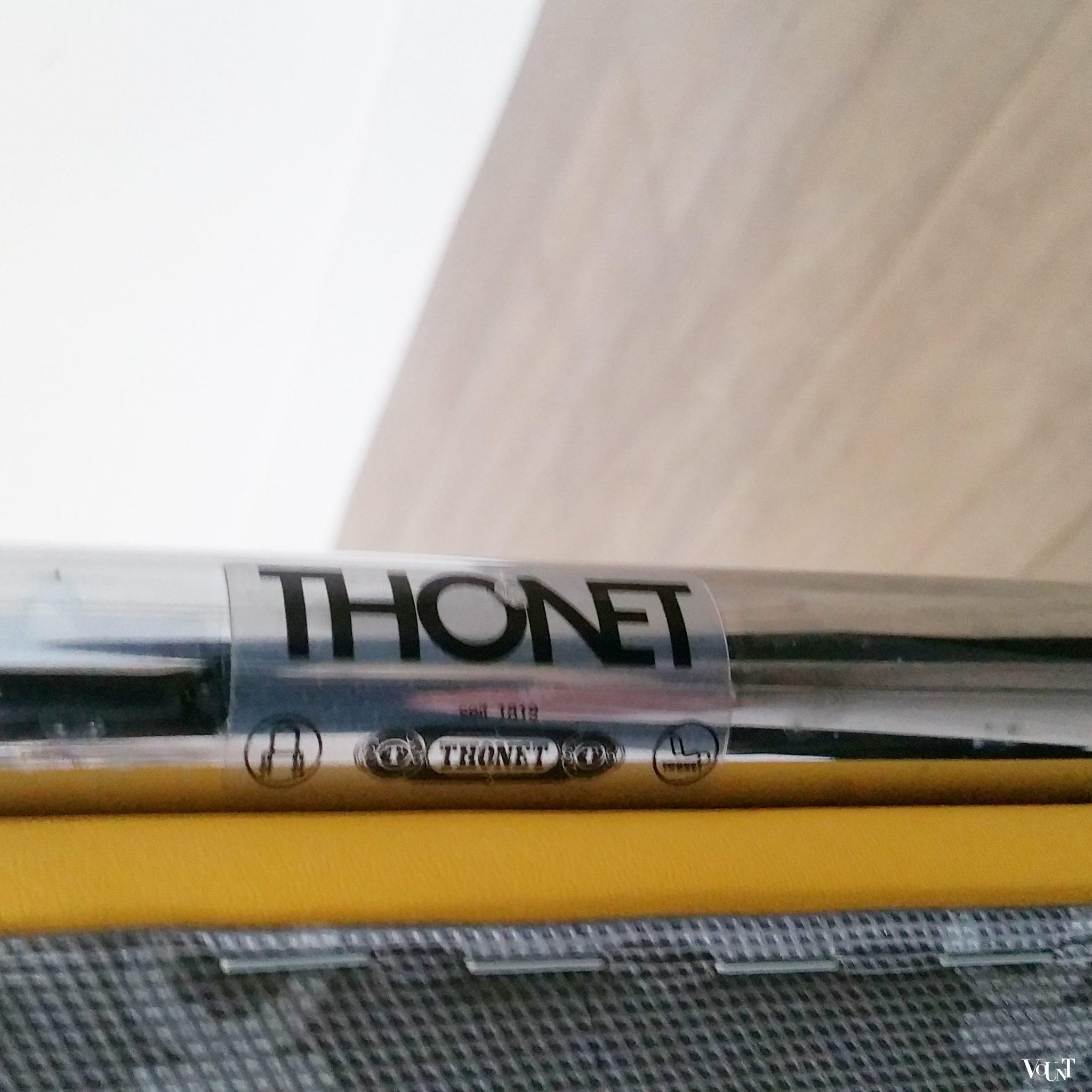 Thonet S 411 buisframe fauteuil geel leer, ca. 2010