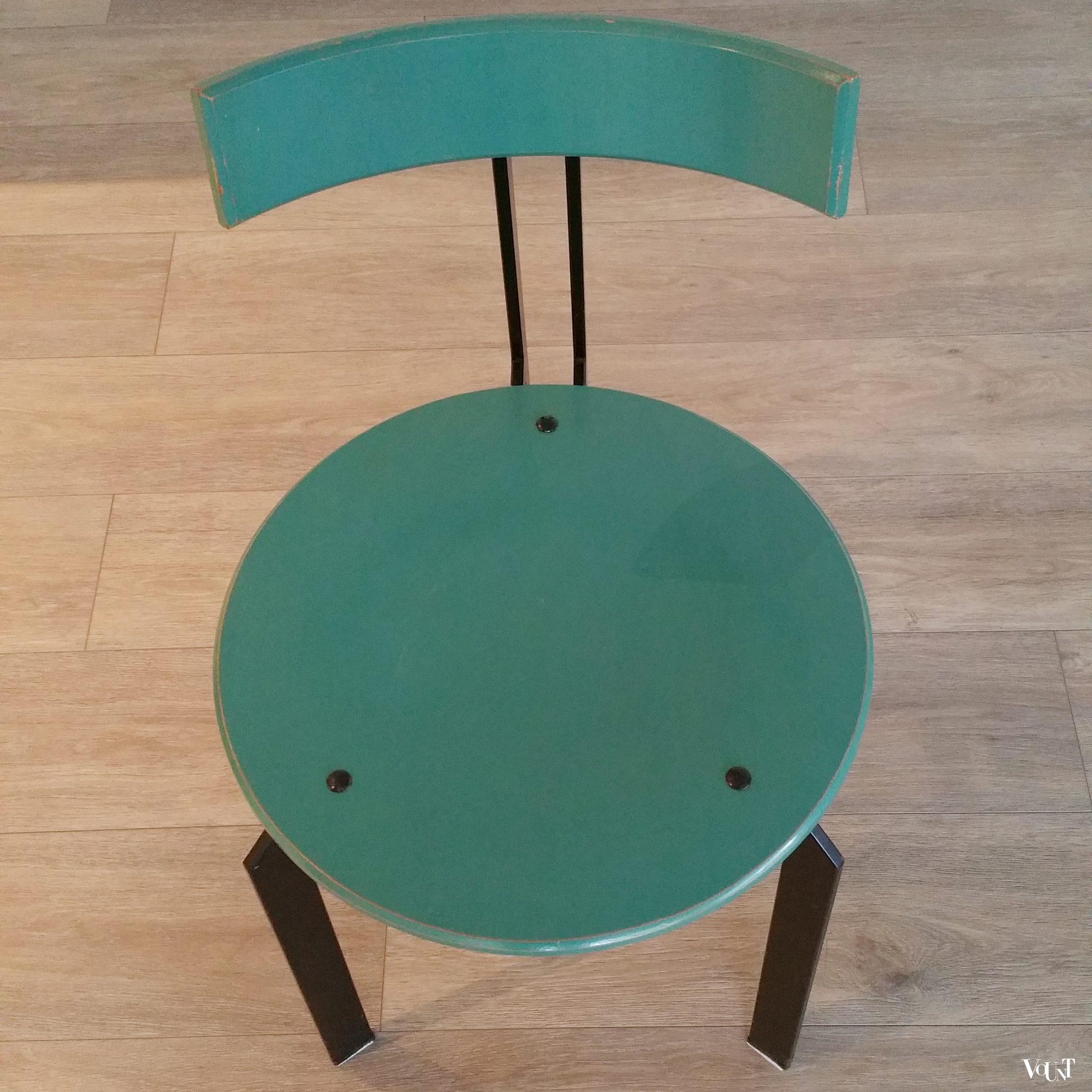 Set van 4 Memphis-stijl stoelen, jaren '80