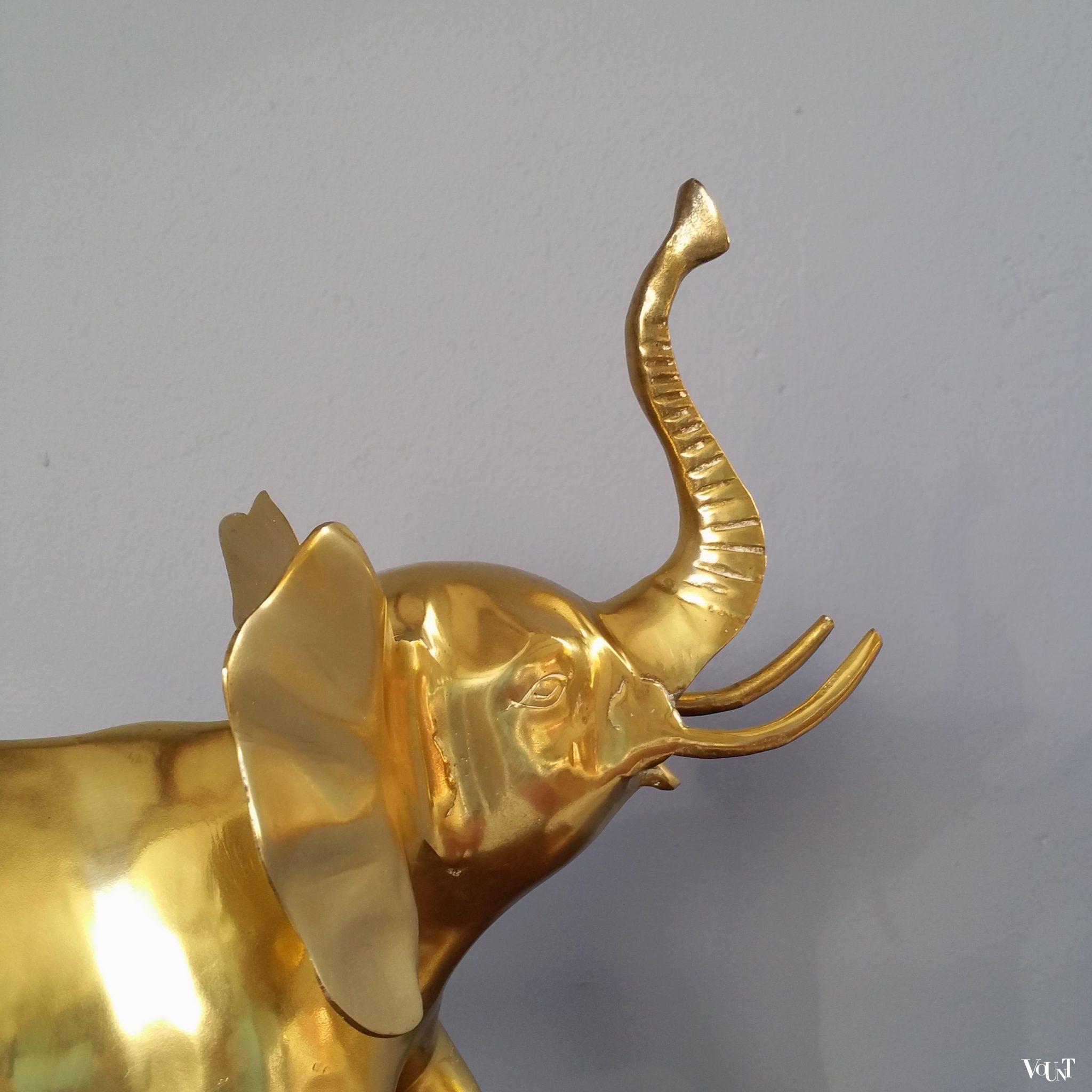 Vintage messing olifant, jaren '70