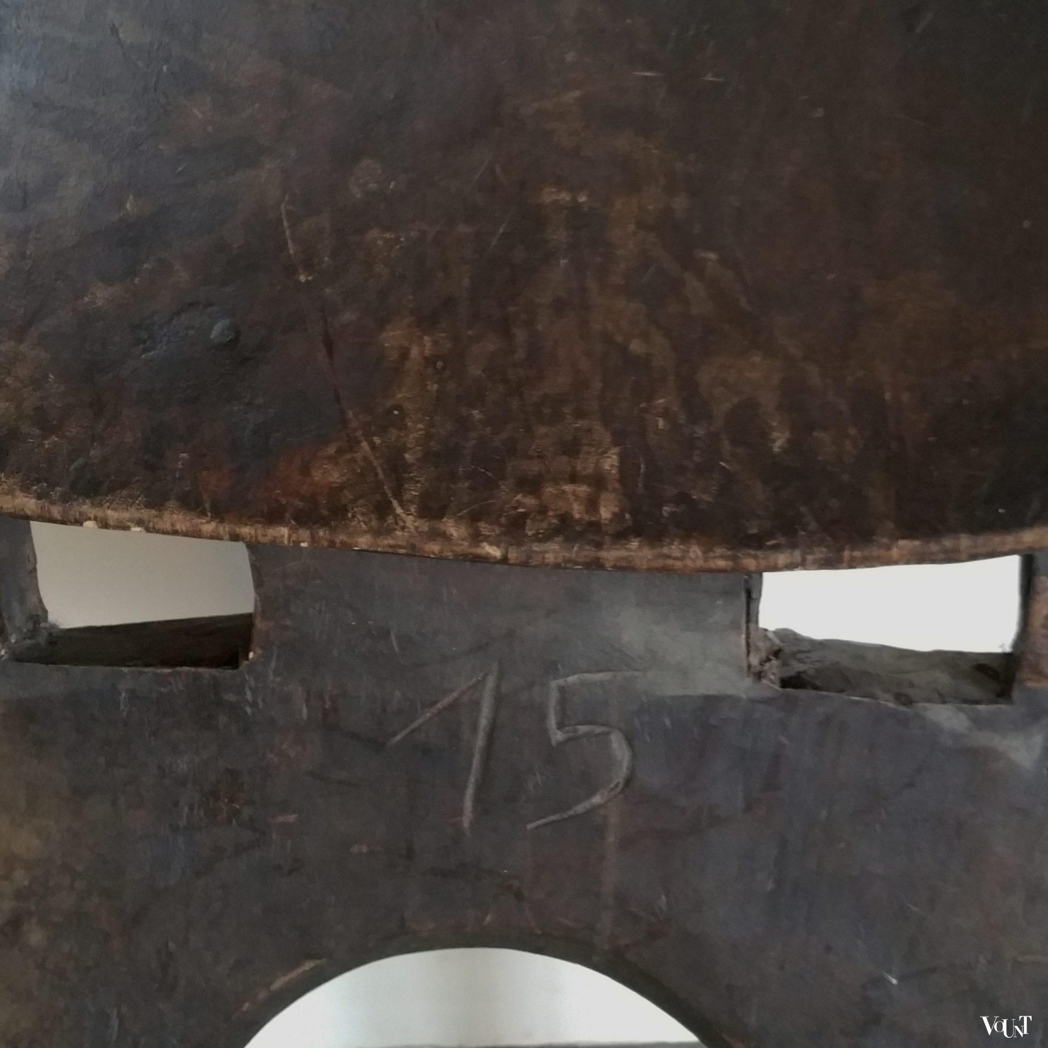 Vintage zwarte Afrikaanse palaver stoel