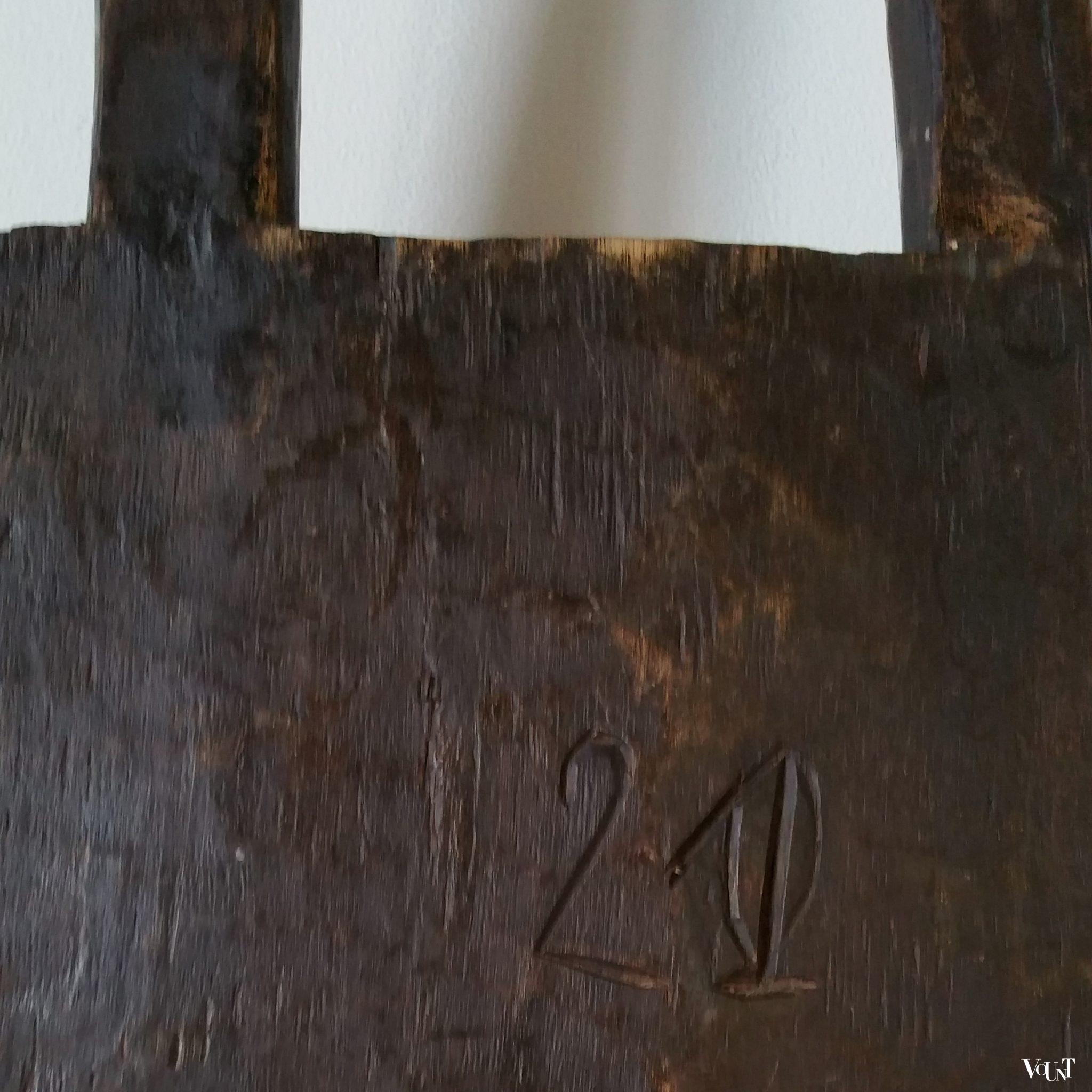 Vintage zwarte Afrikaanse palaver stoel