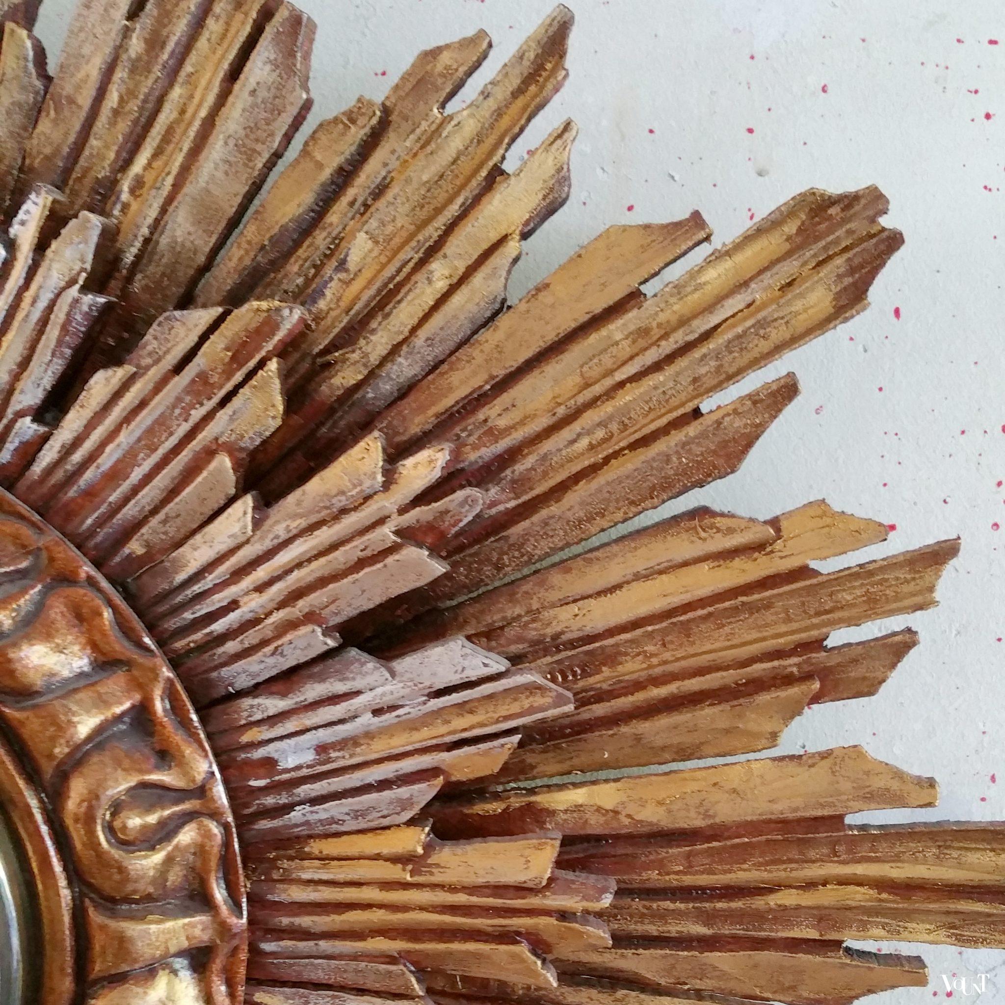 Ovale houten zonneklok, Stijlklokkenfabriek C.J.H. Sens en Zn. Den Haag, jaren '60