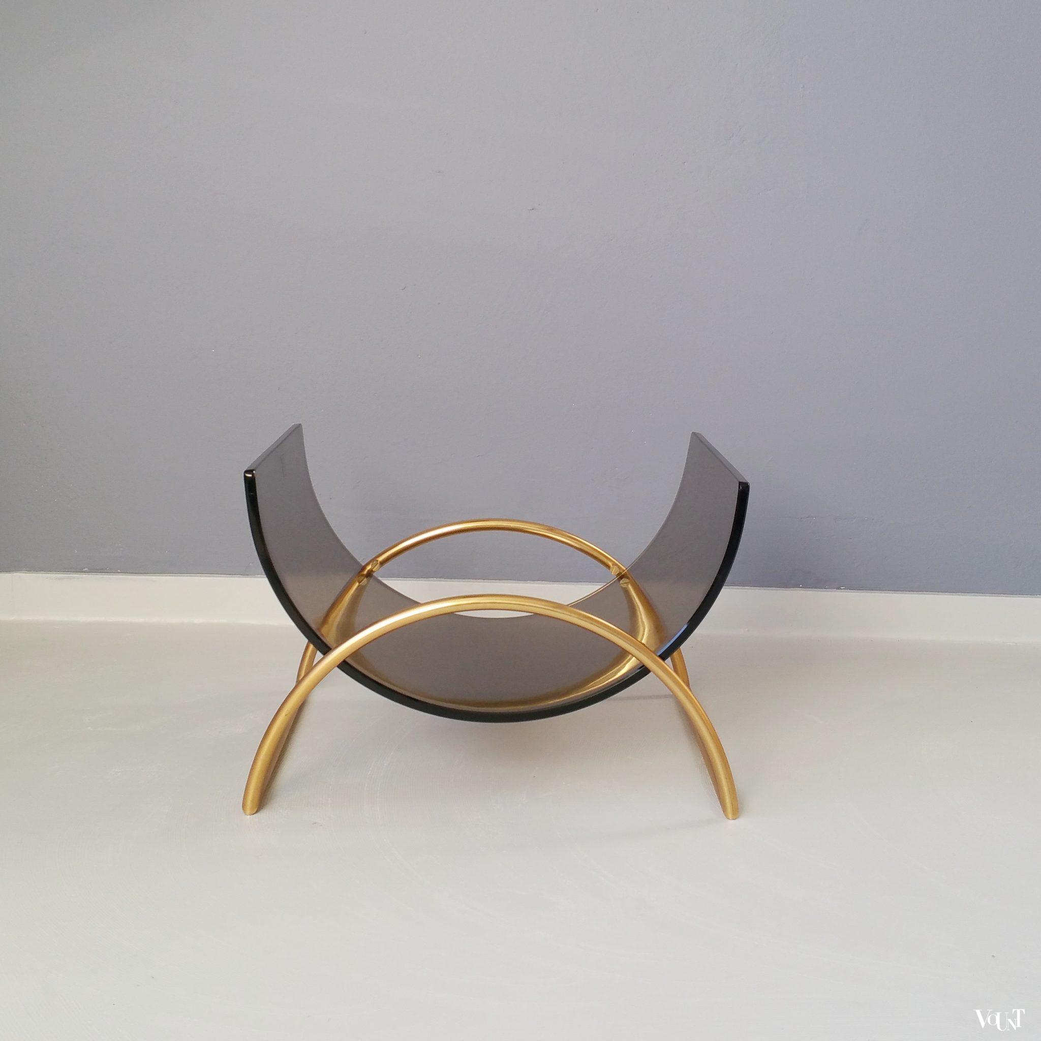 Lectuurmand messing en glas, Gallotti & Radice, jaren '80