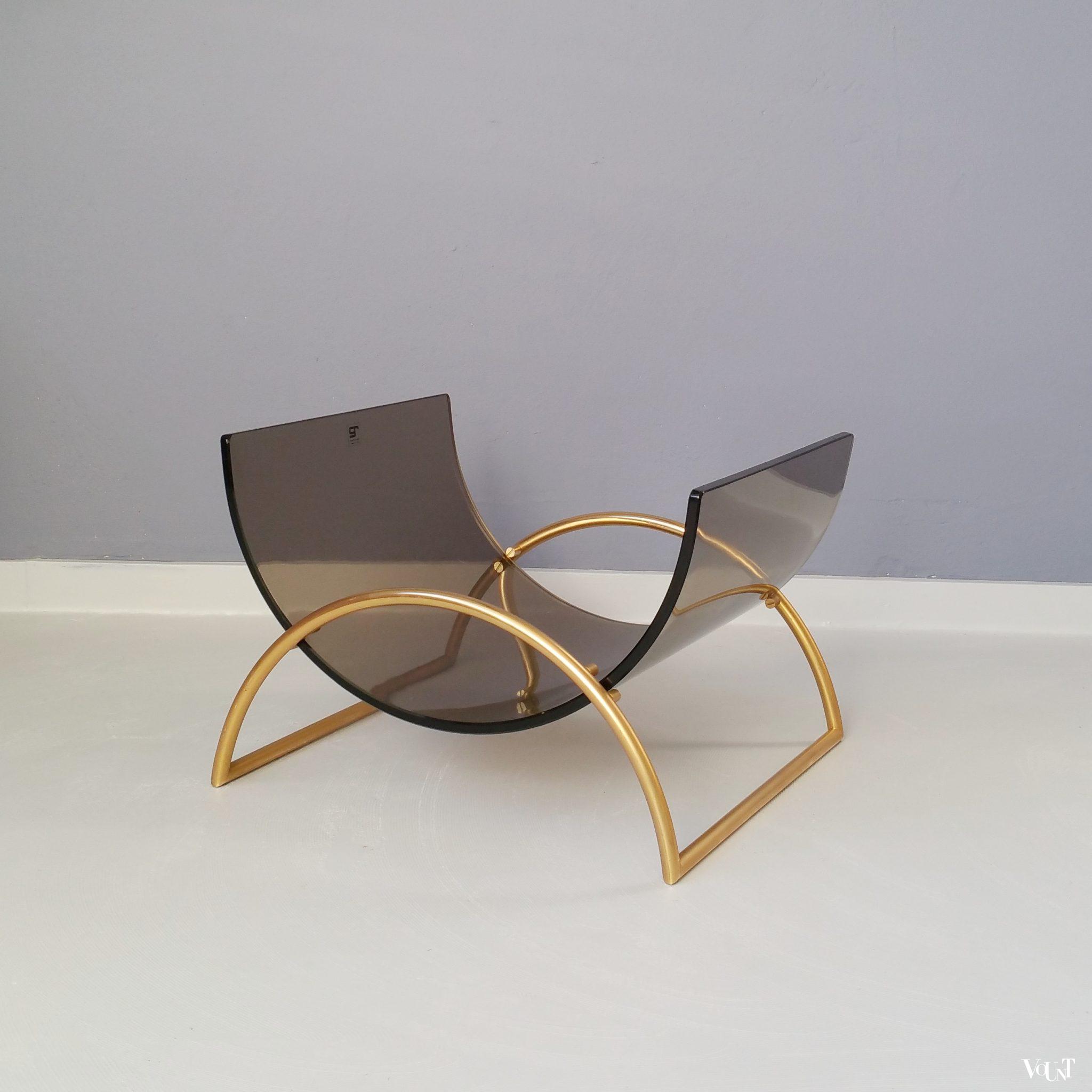 Lectuurmand messing en glas, Gallotti & Radice, jaren '80