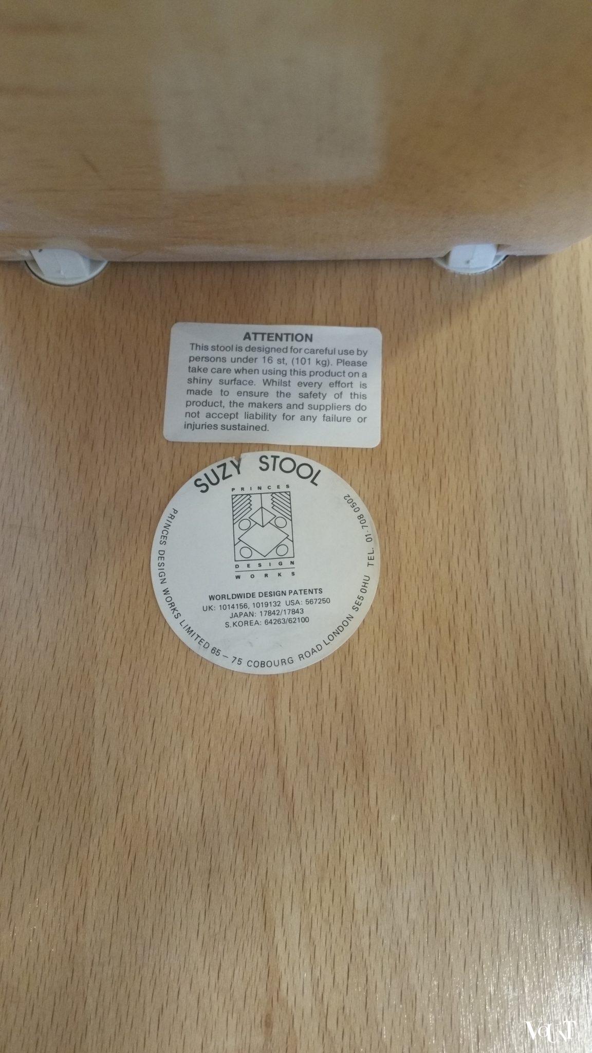 Opvouwbare kruk Suzy, Adrian Reed voor Princes Design Works, jaren '80