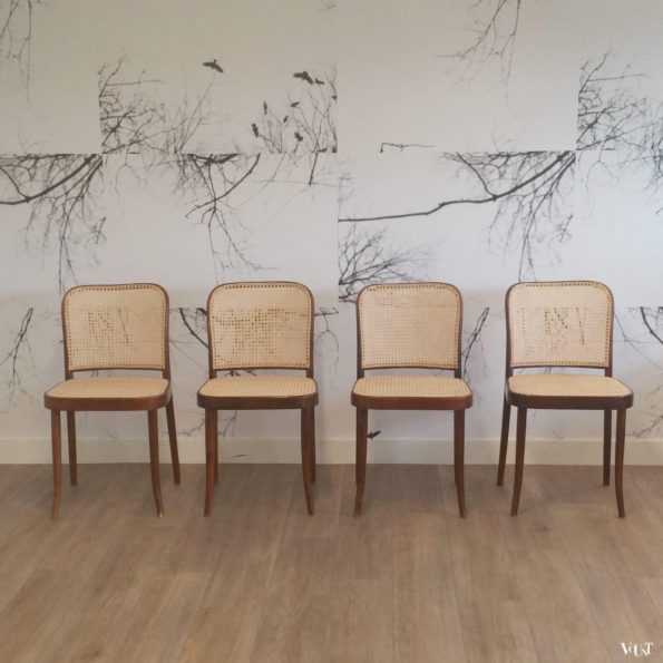 Set van 4 Praag of 811 stoelen, Ligna, jaren '50/'60