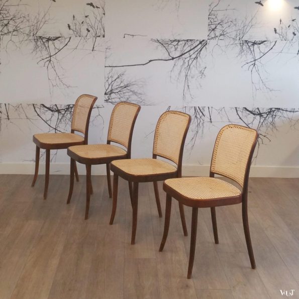 Set van 4 Praag of 811 stoelen, Ligna, jaren '50/'60