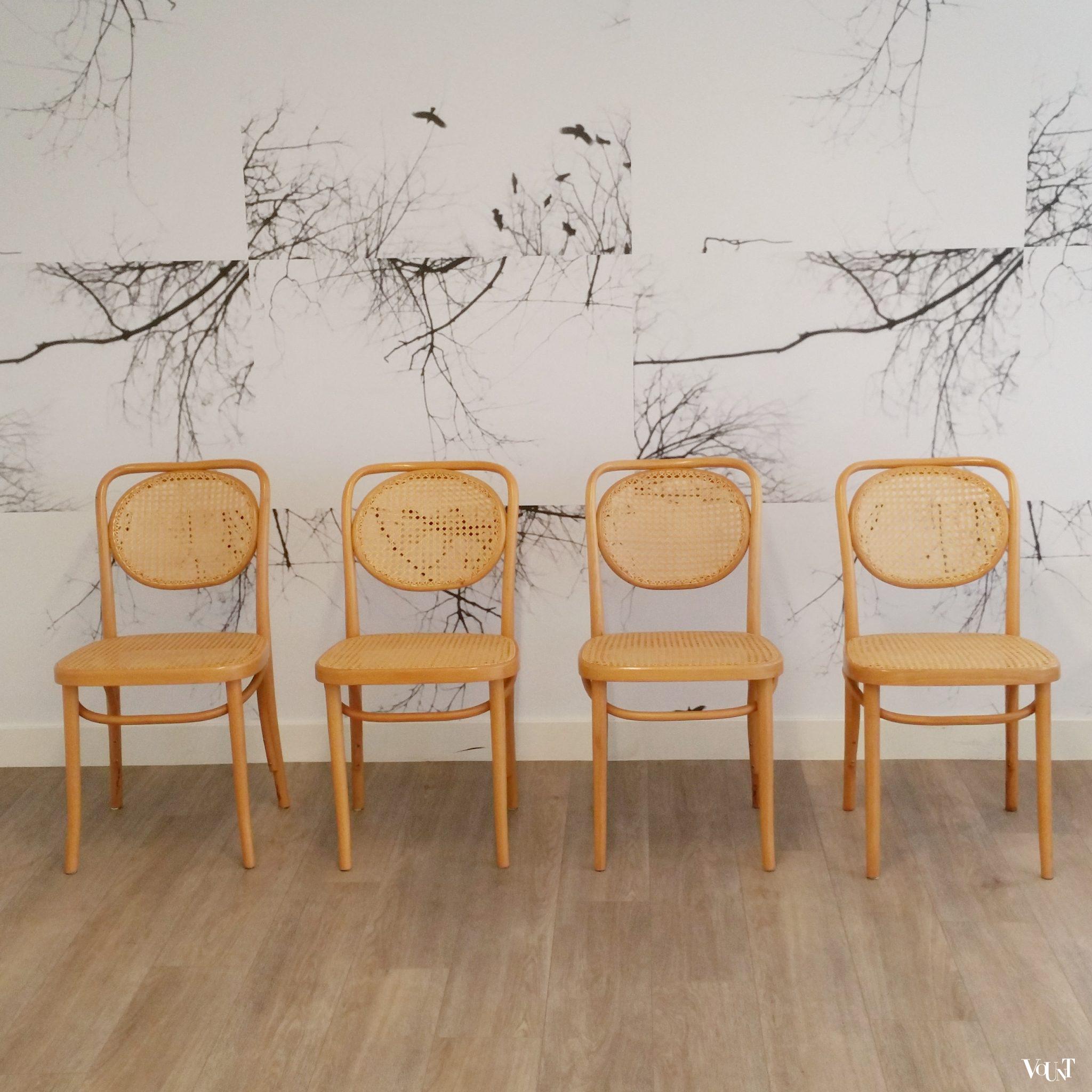 Set van 4 beukenhouten bentwood stoelen, ZPM Radomsko, jaren '70