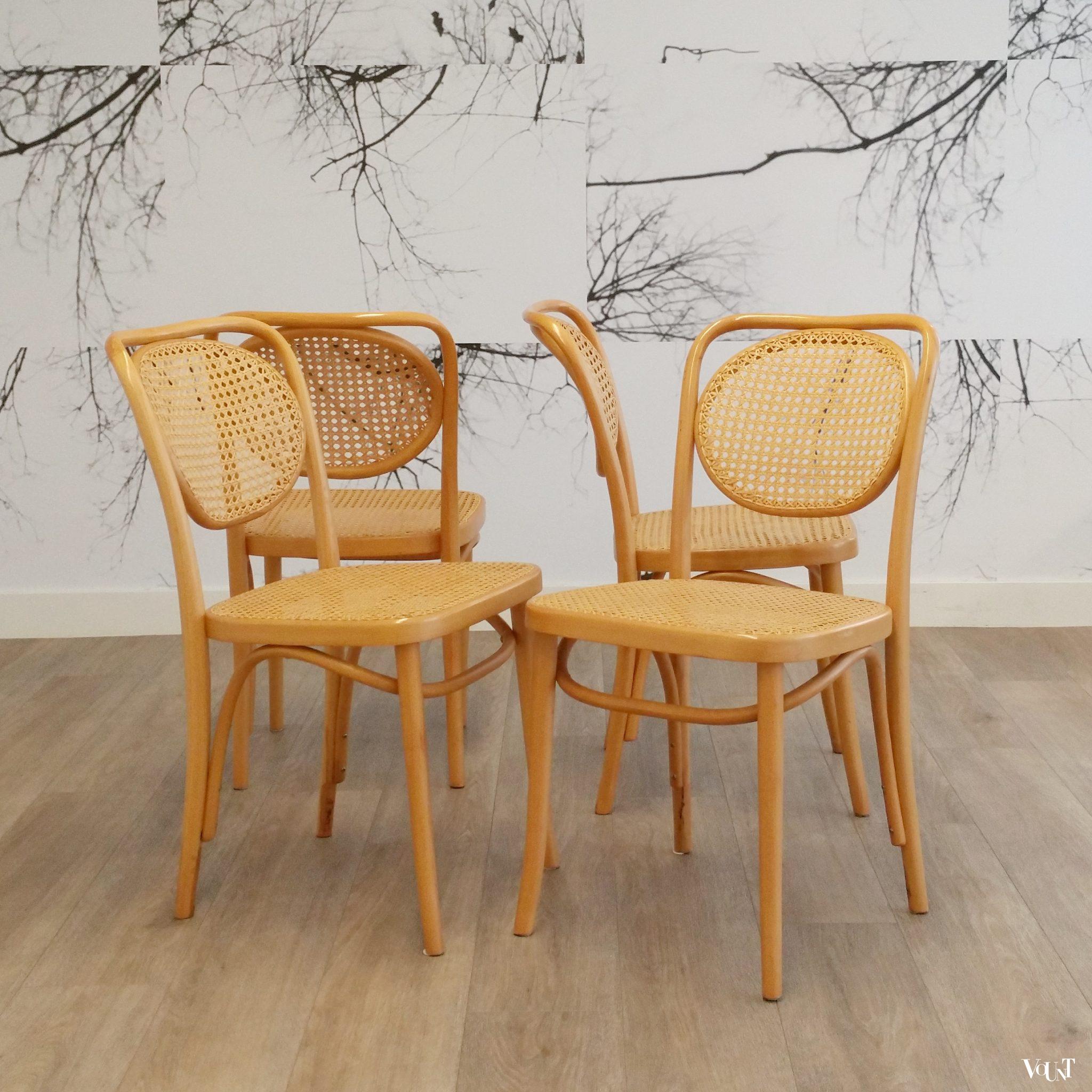 Set van 4 beukenhouten bentwood stoelen, ZPM Radomsko, jaren '70