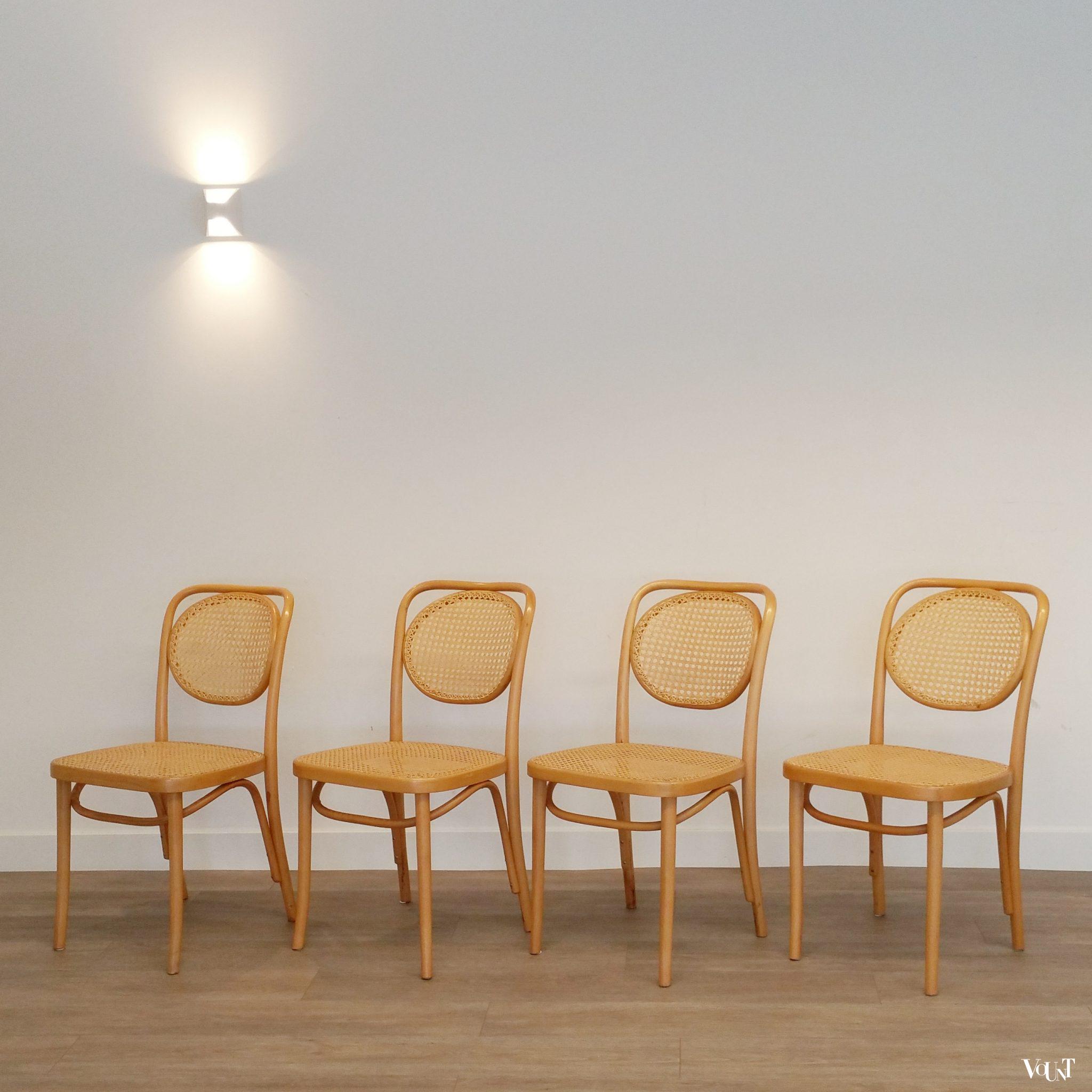 Set van 4 beukenhouten bentwood stoelen, ZPM Radomsko, jaren '70