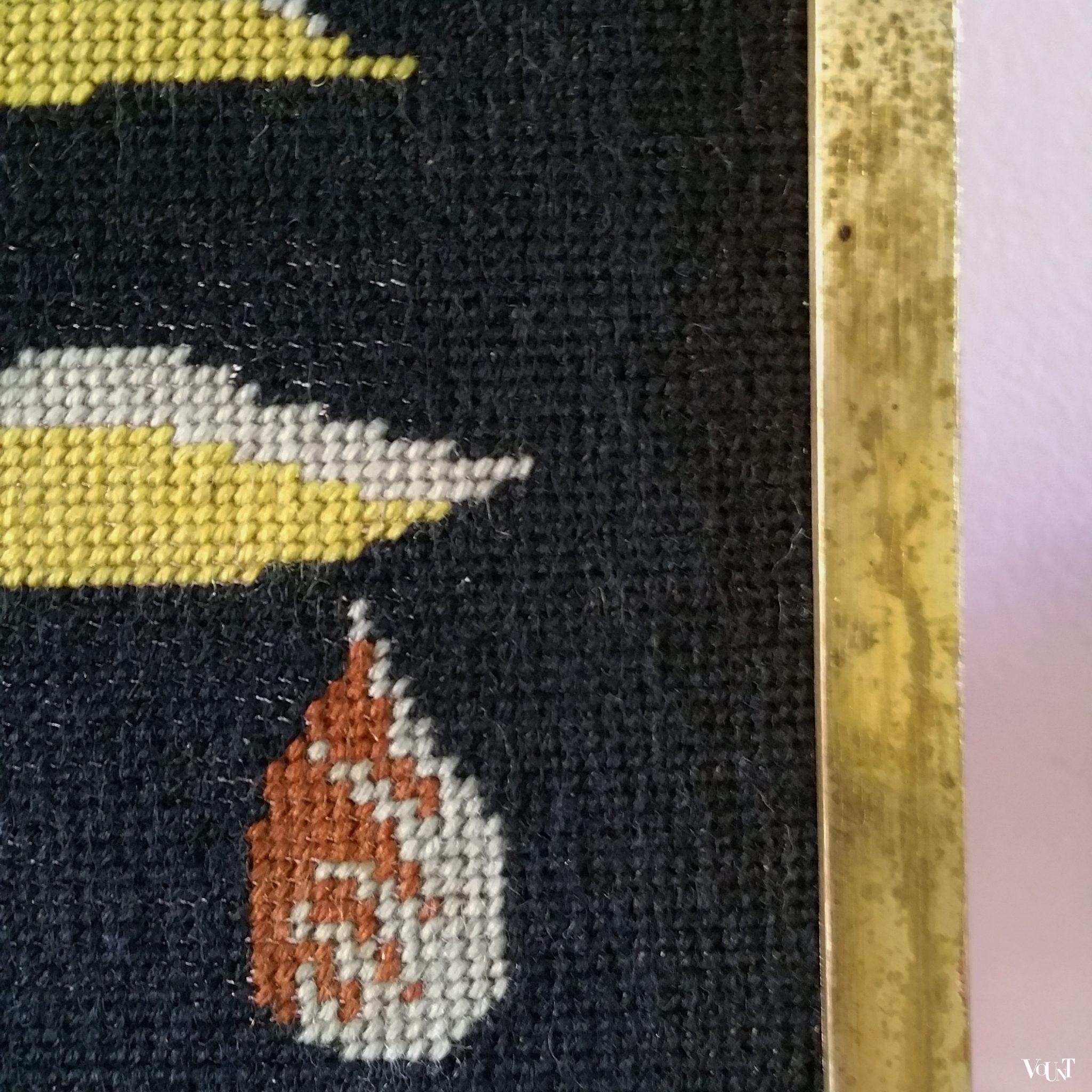 Groot wandkleed zeepaardje en vissen, jaren '60