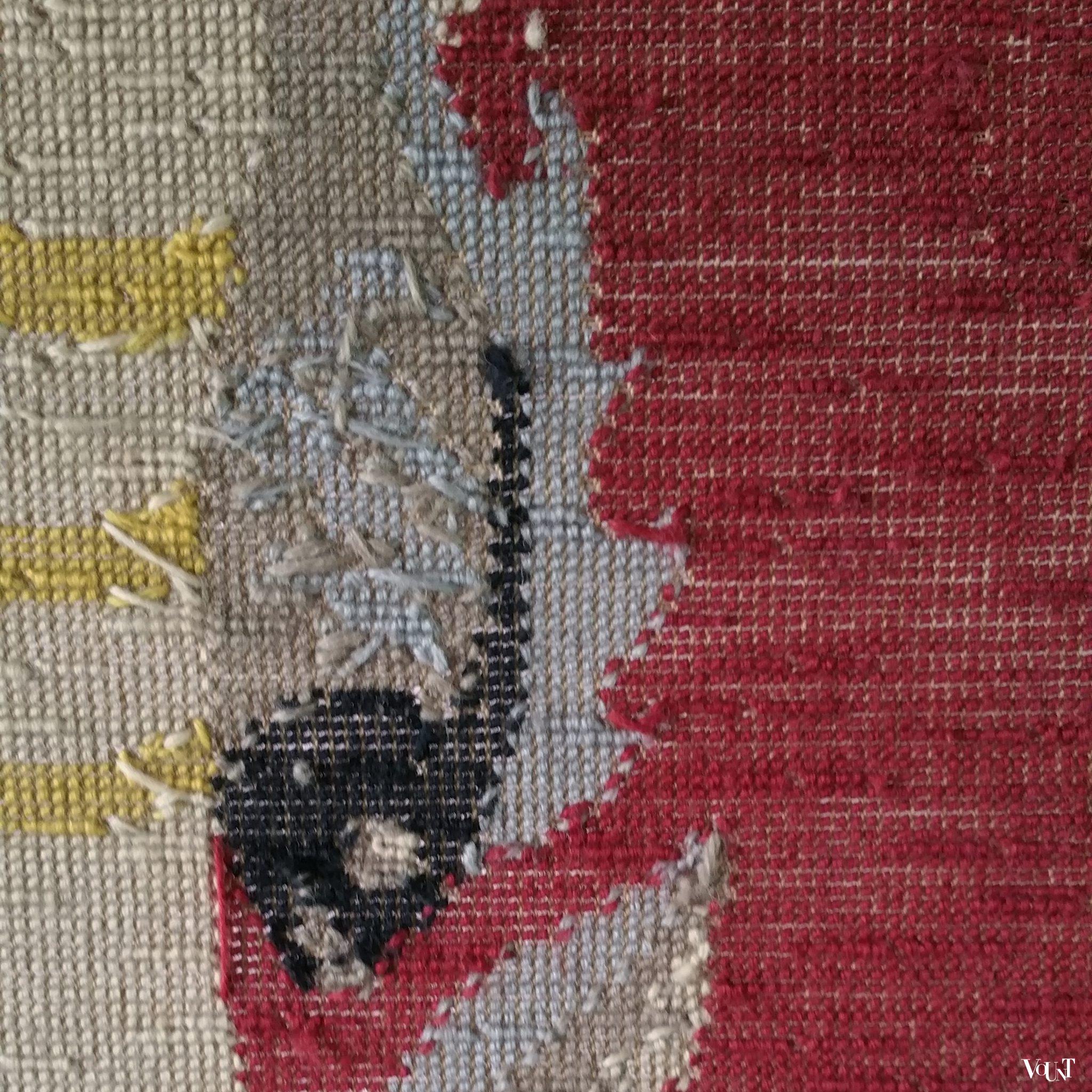 Groot wandkleed zeepaardje en vissen, jaren '60