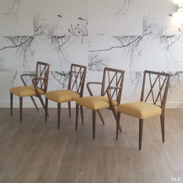 Set van 4 Poly Z eettafelstoelen,  A.A. Patijn voor Zijlstra Joure, jaren '50