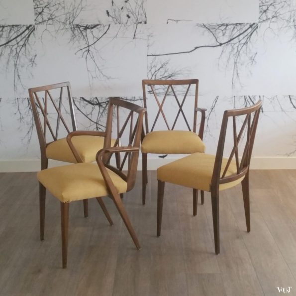 Set van 4 Poly Z eettafelstoelen,  A.A. Patijn voor Zijlstra Joure, jaren '50